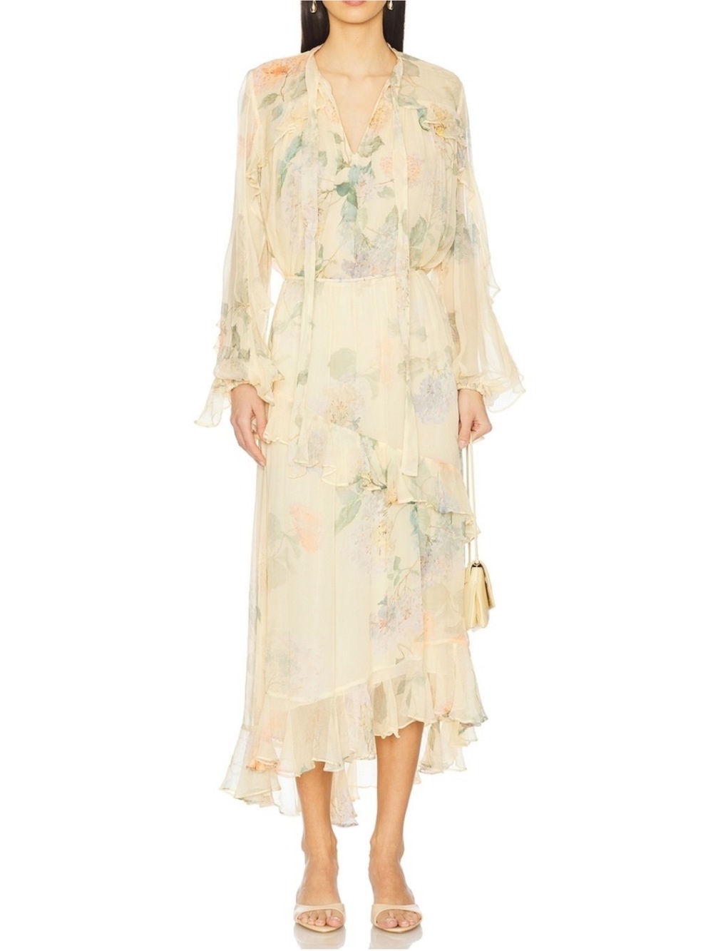 Zimmermann Illuminate Flutter skirt in Lemon Hydrangea Zimmer size 0